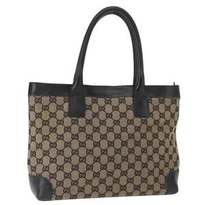 GUCCI GG Canvas Tote Bag Navy 002 1119 1705 Auth ep12380